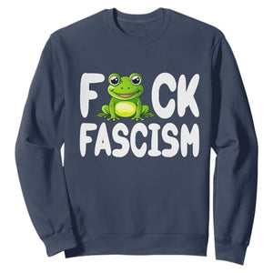 Funny Frog Fck Fascism Sweatshirt Resist Protest Human Rights - Print Your Wear