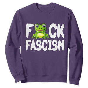 Funny Frog Fck Fascism Sweatshirt Resist Protest Human Rights - Print Your Wear