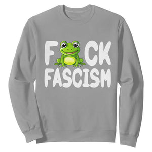 Funny Frog Fck Fascism Sweatshirt Resist Protest Human Rights - Print Your Wear