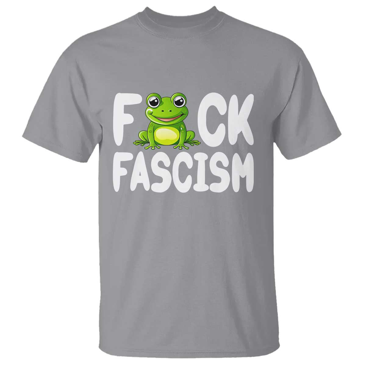 Funny Frog Fck Fascism T Shirt Resist Protest Human Rights TS02 Sport Gray Print Your Wear