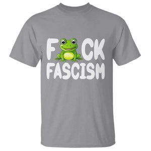 Funny Frog Fck Fascism T Shirt Resist Protest Human Rights TS02 Sport Gray Print Your Wear