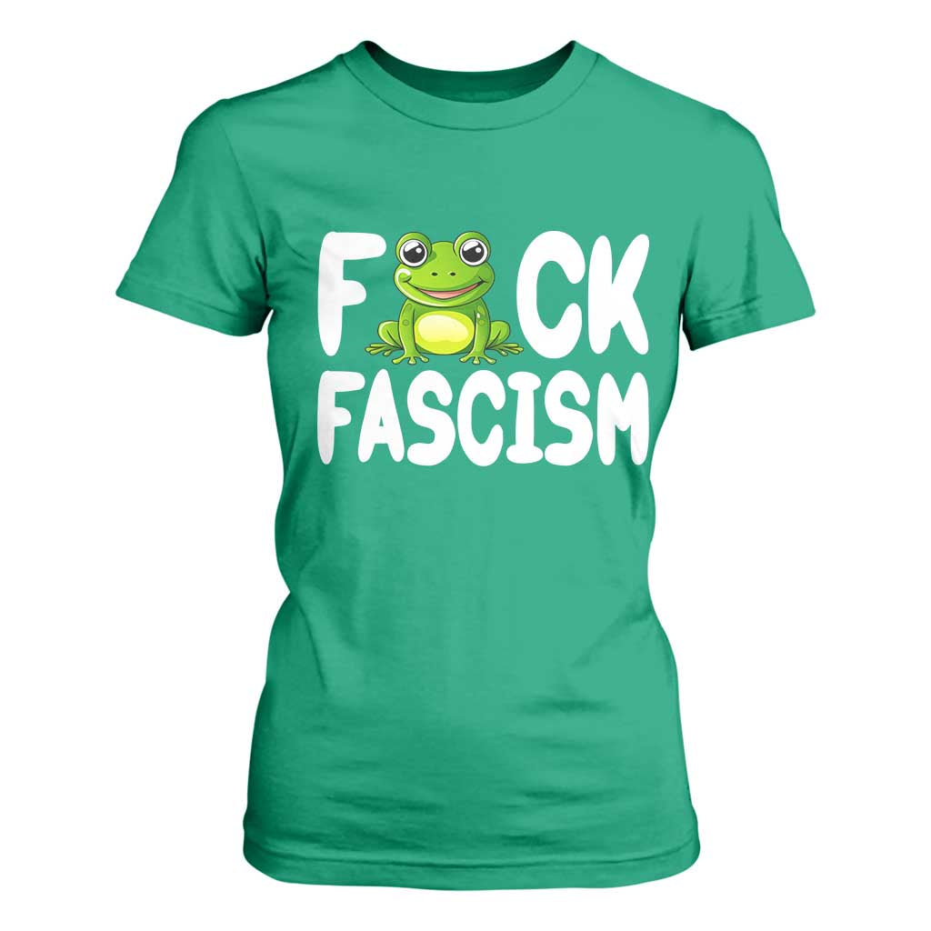 Funny Frog Fck Fascism T Shirt For Women Resist Protest Human Rights TS02 Irish Green Print Your Wear