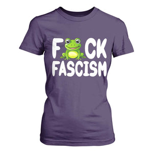 Funny Frog Fck Fascism T Shirt For Women Resist Protest Human Rights TS02 Purple Print Your Wear