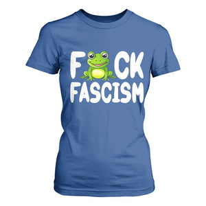 Funny Frog Fck Fascism T Shirt For Women Resist Protest Human Rights TS02 Royal Blue Print Your Wear