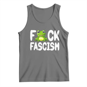 Funny Frog Fck Fascism Tank Top Resist Protest Human Rights TS02 Black Heather Print Your Wear