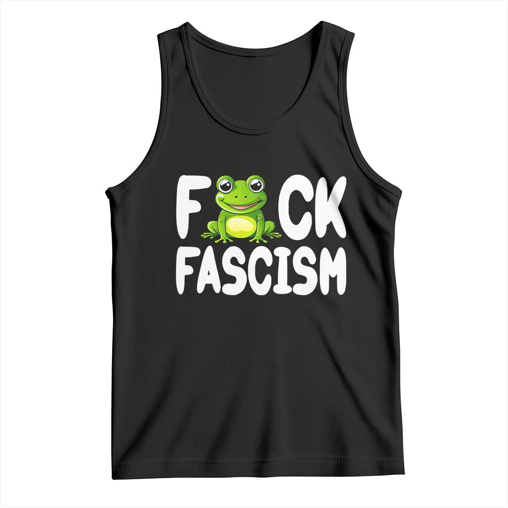 Funny Frog Fck Fascism Tank Top Resist Protest Human Rights - Print Your Wear