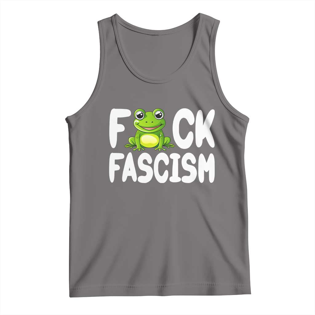 Funny Frog Fck Fascism Tank Top Resist Protest Human Rights TS02 Deep Heather Print Your Wear
