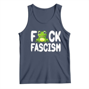 Funny Frog Fck Fascism Tank Top Resist Protest Human Rights TS02 Navy Print Your Wear