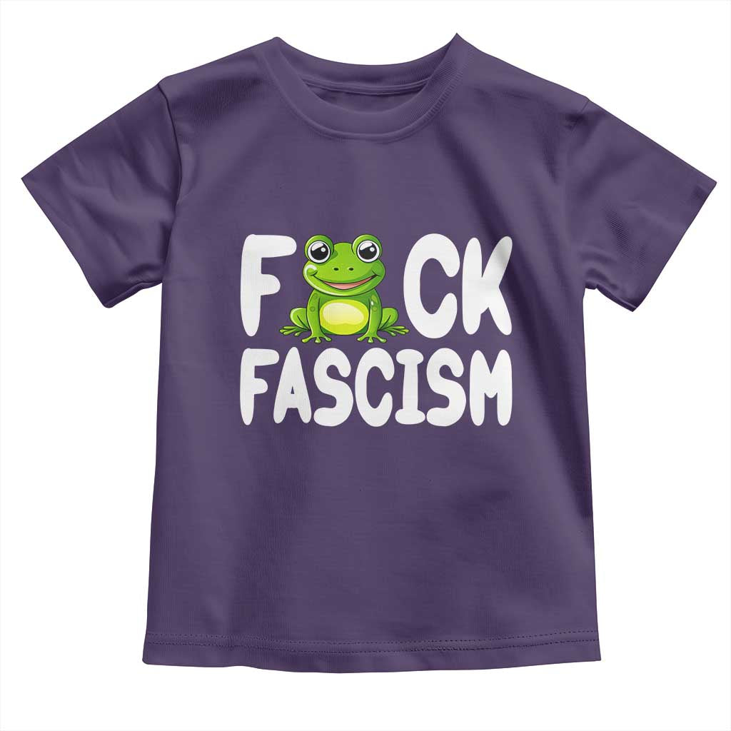 Funny Frog Fck Fascism Toddler T Shirt Resist Protest Human Rights TS02 Purple Print Your Wear