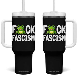 Funny Frog Fck Fascism Tumbler With Handle Resist Protest Human Rights TS02 One Size: 40 oz Black Print Your Wear