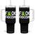 Funny Frog Fck Fascism Tumbler With Handle Resist Protest Human Rights TS02 One Size: 40 oz Black Print Your Wear