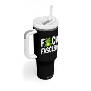 Funny Frog Fck Fascism Tumbler With Handle Resist Protest Human Rights TS02 Print Your Wear