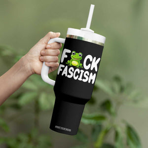 Funny Frog Fck Fascism Tumbler With Handle Resist Protest Human Rights TS02 Print Your Wear