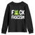 Funny Frog Fck Fascism Youth Sweatshirt Resist Protest Human Rights - Print Your Wear