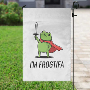 Funny Huzzah Frog Garden Flag Im Frogtifa Knight Resist Protest - Print Your Wear