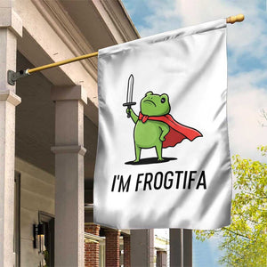 Funny Huzzah Frog Garden Flag Im Frogtifa Knight Resist Protest - Print Your Wear