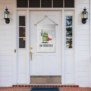 Funny Huzzah Frog Garden Flag Im Frogtifa Knight Resist Protest - Print Your Wear