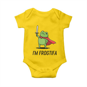 Funny Huzzah Frog Baby Onesie Im Frogtifa Knight Resist Protest - Print Your Wear