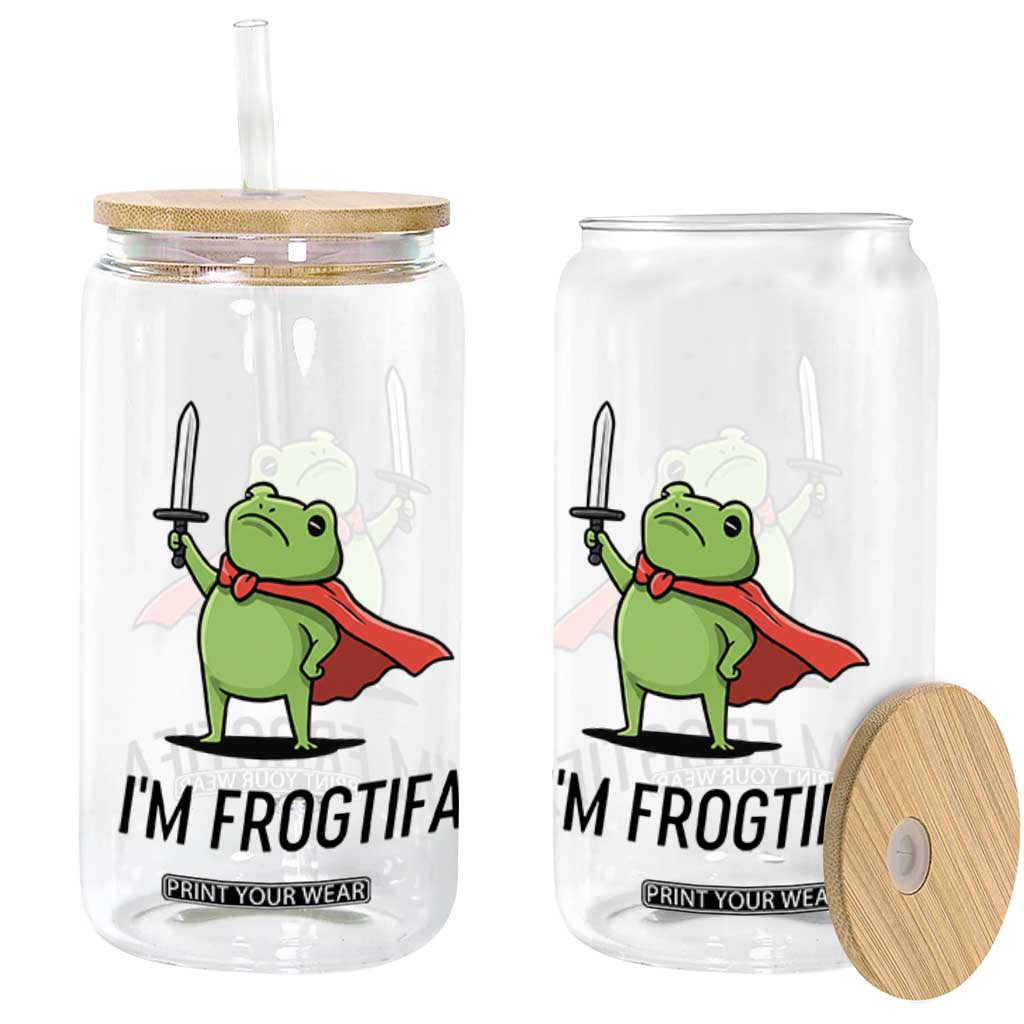 Funny Huzzah Frog Glass Can Im Frogtifa Knight Resist Protest TS02 Print Your Wear