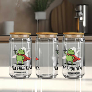 Funny Huzzah Frog Glass Can Im Frogtifa Knight Resist Protest TS02 Print Your Wear