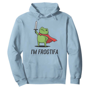 Funny Huzzah Frog Hoodie Im Frogtifa Knight Resist Protest - Print Your Wear