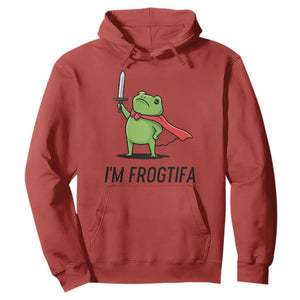 Funny Huzzah Frog Hoodie Im Frogtifa Knight Resist Protest - Print Your Wear