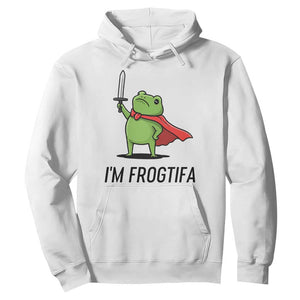 Funny Huzzah Frog Hoodie Im Frogtifa Knight Resist Protest - Print Your Wear