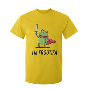 Funny Huzzah Frog T Shirt For Kid Im Frogtifa Knight Resist Protest - Print Your Wear
