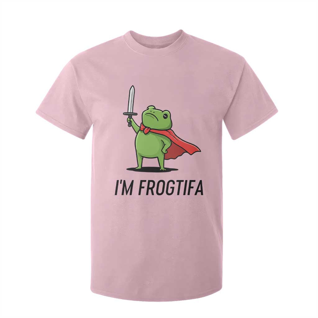 Funny Huzzah Frog T Shirt For Kid Im Frogtifa Knight Resist Protest TS02 Light Pink Print Your Wear