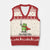Funny Huzzah Frog V-Neck Knit Sweater Vest Im Frogtifa Knight Resist Protest - Print Your Wear