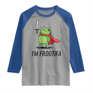 Funny Huzzah Frog Raglan Shirt Im Frogtifa Knight Resist Protest TS02 Sport Gray Royal Print Your Wear