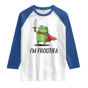 Funny Huzzah Frog Raglan Shirt Im Frogtifa Knight Resist Protest TS02 White Royal Print Your Wear
