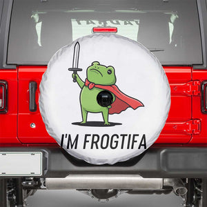Funny Huzzah Frog Spare Tire Cover Im Frogtifa Knight Resist Protest TS02 White Print Your Wear