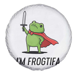 Funny Huzzah Frog Spare Tire Cover Im Frogtifa Knight Resist Protest - Print Your Wear