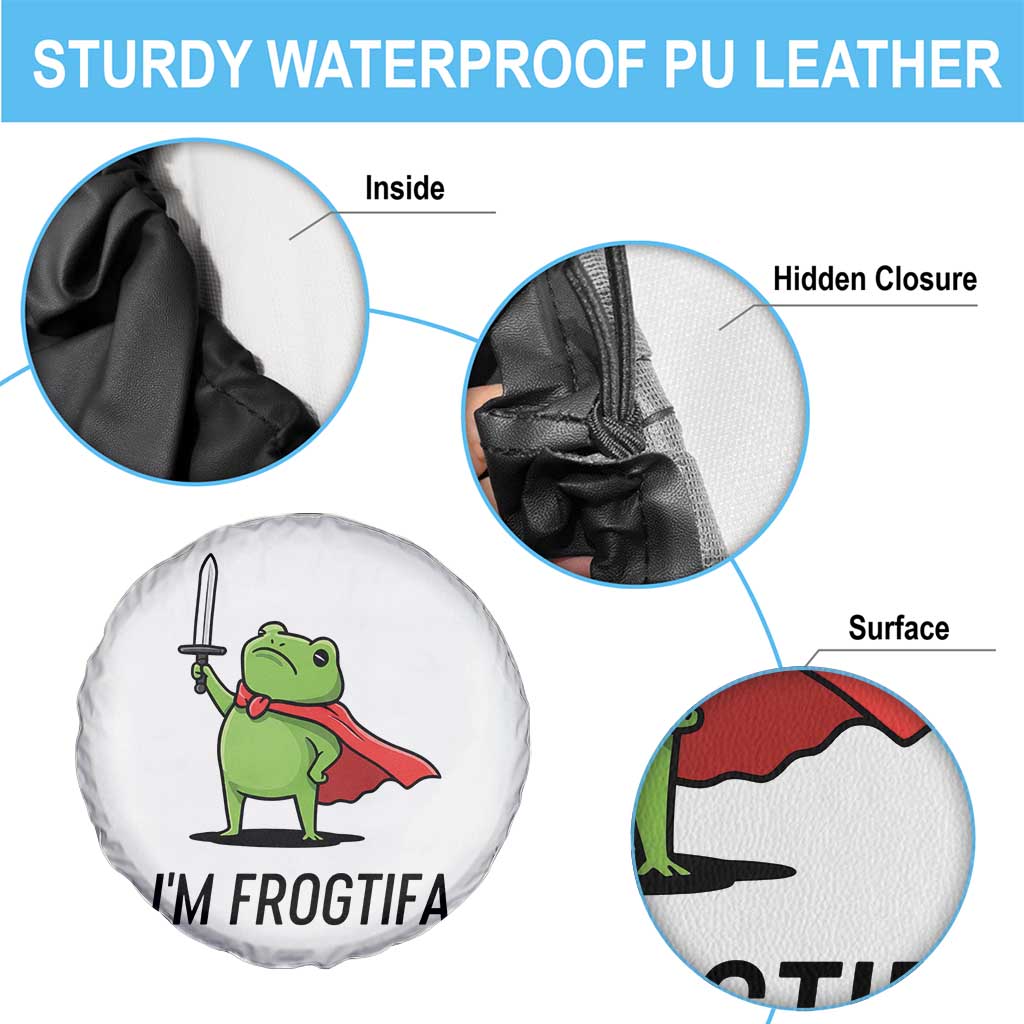 Funny Huzzah Frog Spare Tire Cover Im Frogtifa Knight Resist Protest TS02 Print Your Wear