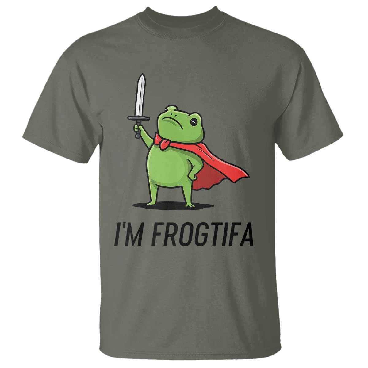Funny Huzzah Frog T Shirt Im Frogtifa Knight Resist Protest TS02 Military Green Print Your Wear