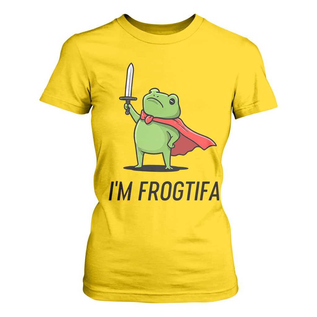 Funny Huzzah Frog T Shirt For Women Im Frogtifa Knight Resist Protest TS02 Daisy Print Your Wear