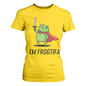 Funny Huzzah Frog T Shirt For Women Im Frogtifa Knight Resist Protest - Print Your Wear