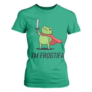 Funny Huzzah Frog T Shirt For Women Im Frogtifa Knight Resist Protest - Print Your Wear
