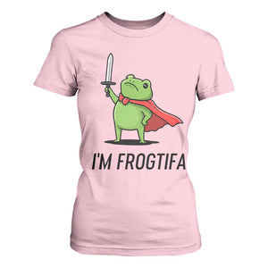 Funny Huzzah Frog T Shirt For Women Im Frogtifa Knight Resist Protest TS02 Light Pink Print Your Wear