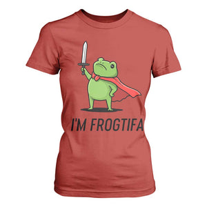 Funny Huzzah Frog T Shirt For Women Im Frogtifa Knight Resist Protest - Print Your Wear