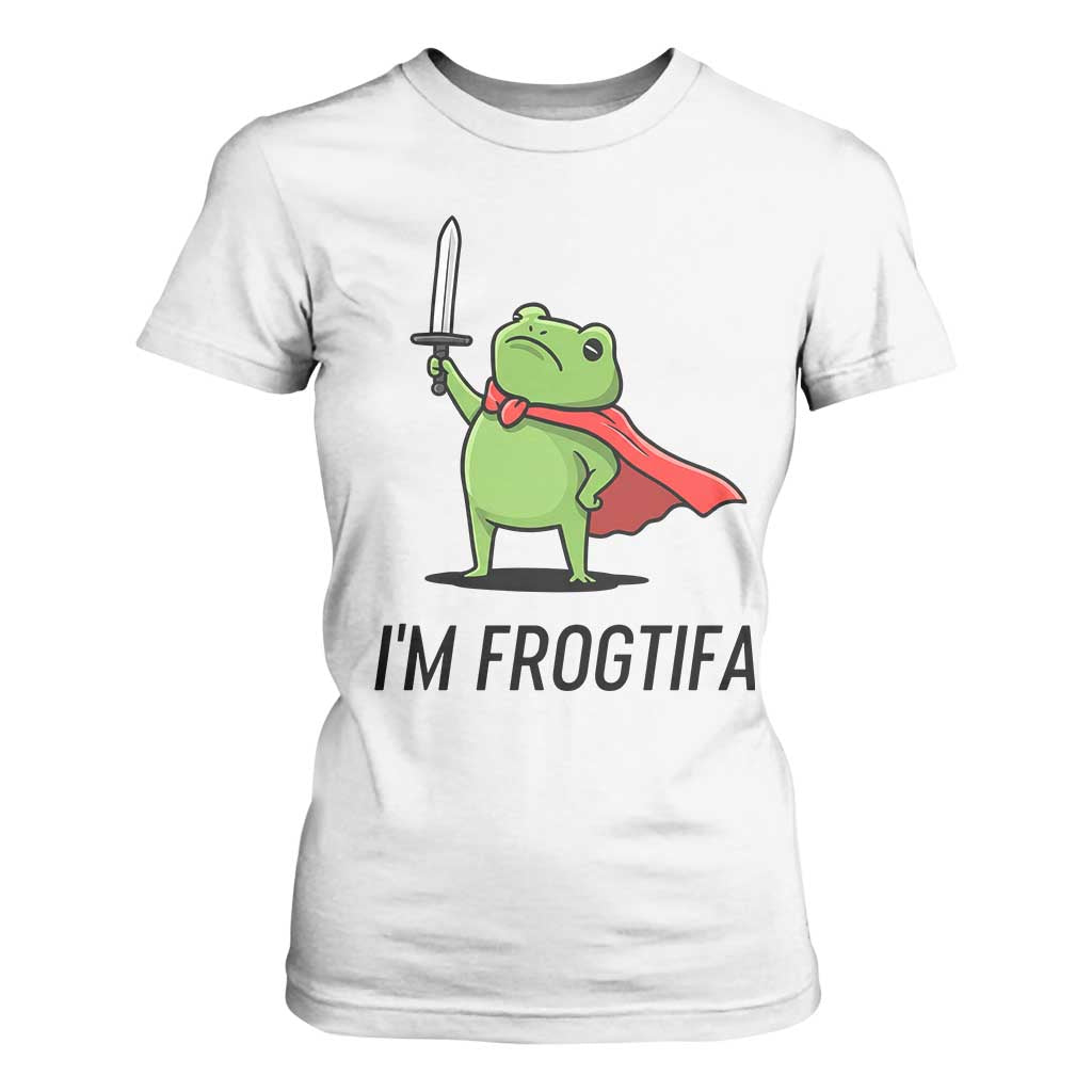 Funny Huzzah Frog T Shirt For Women Im Frogtifa Knight Resist Protest TS02 White Print Your Wear