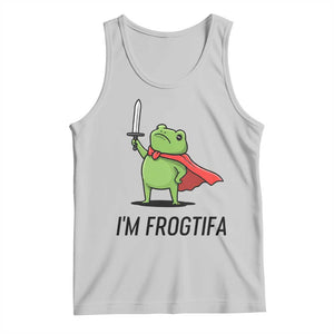 Funny Huzzah Frog Tank Top Im Frogtifa Knight Resist Protest TS02 Ash Print Your Wear