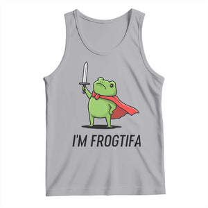 Funny Huzzah Frog Tank Top Im Frogtifa Knight Resist Protest TS02 Athletic Heather Print Your Wear