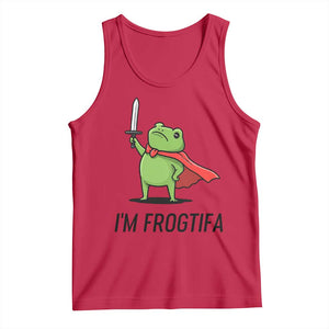 Funny Huzzah Frog Tank Top Im Frogtifa Knight Resist Protest TS02 Red Print Your Wear