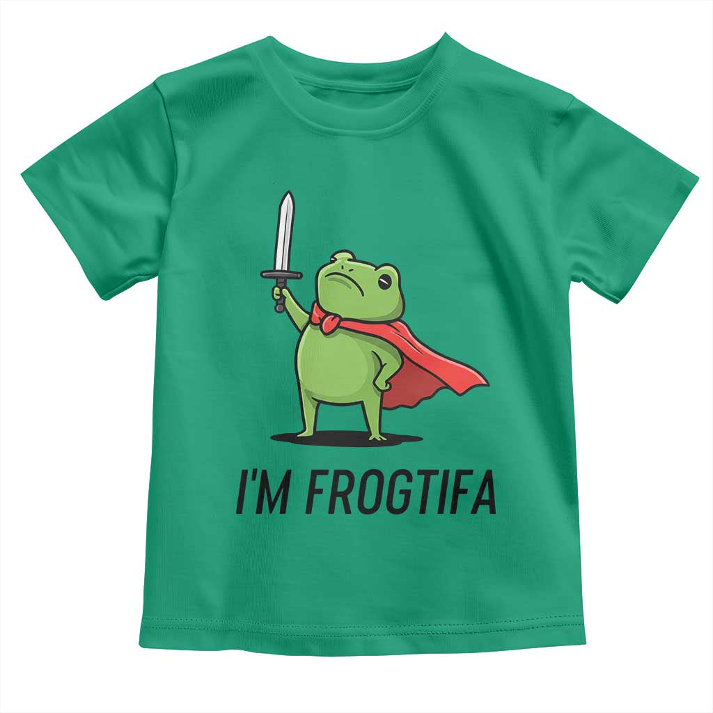 Funny Huzzah Frog Toddler T Shirt Im Frogtifa Knight Resist Protest TS02 Irish Green Print Your Wear