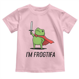 Funny Huzzah Frog Toddler T Shirt Im Frogtifa Knight Resist Protest TS02 Light Pink Print Your Wear