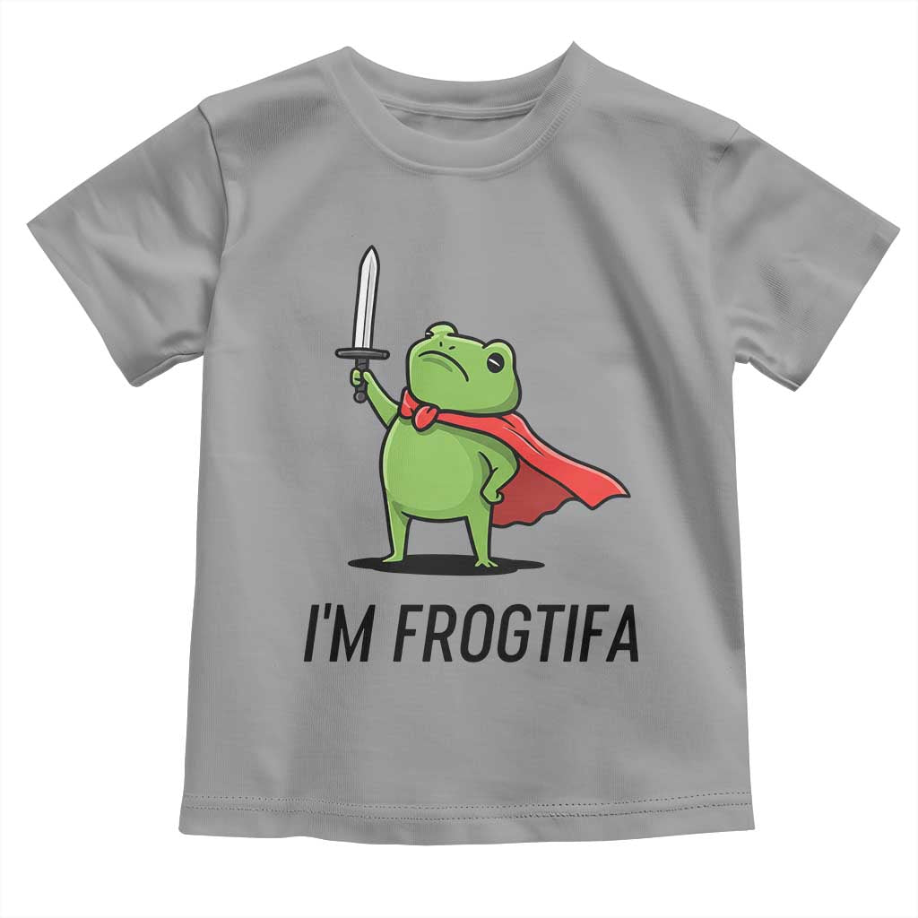 Funny Huzzah Frog Toddler T Shirt Im Frogtifa Knight Resist Protest TS02 Sport Gray Print Your Wear