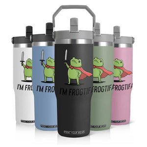 Funny Huzzah Frog Flip Straw Tumbler Im Frogtifa Knight Resist Protest TS02 Print Your Wear