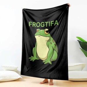 Funny Frogtifa Throw Blanket Resist Frog Protest Against Fascism TS02 Print Your Wear